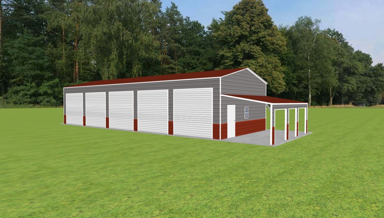 5 Car Garage with Lean To 22 x 60 x 12 — photo 1
