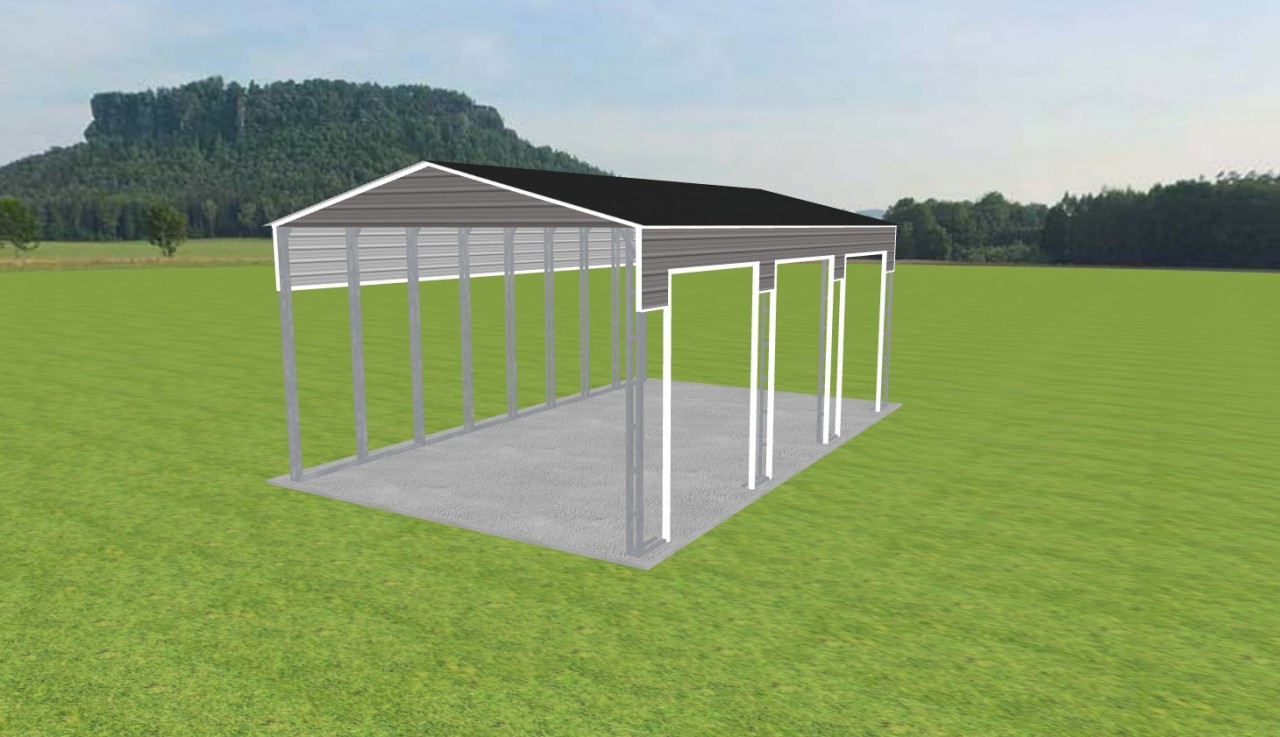 3 Car Carport 24 x 40 x 15 — photo 1