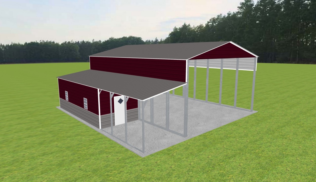 Carport with Storage 28 x 40 x 15 — photo 1