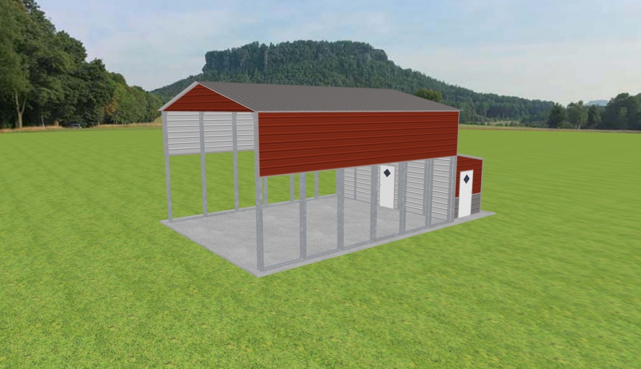 Carport with Storage 24 x 30 x 15 — photo 1
