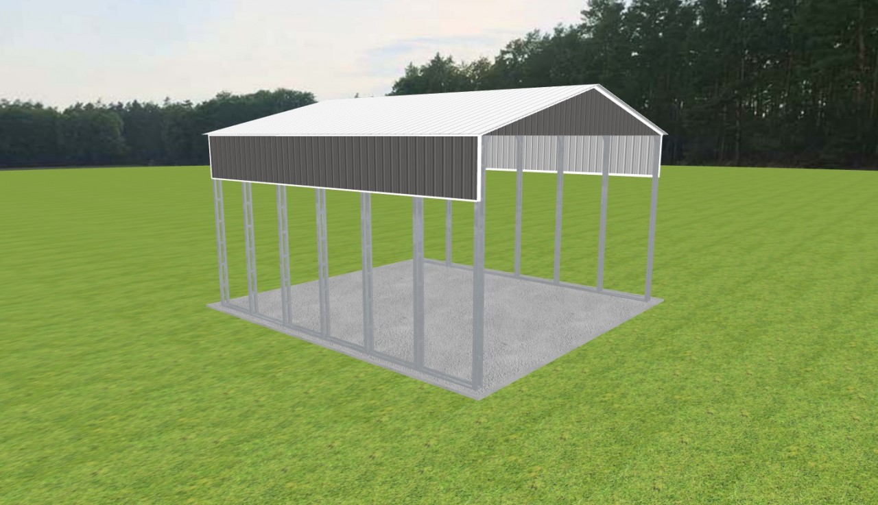 3 Car Carport 28 x 30 x 16 — photo 1