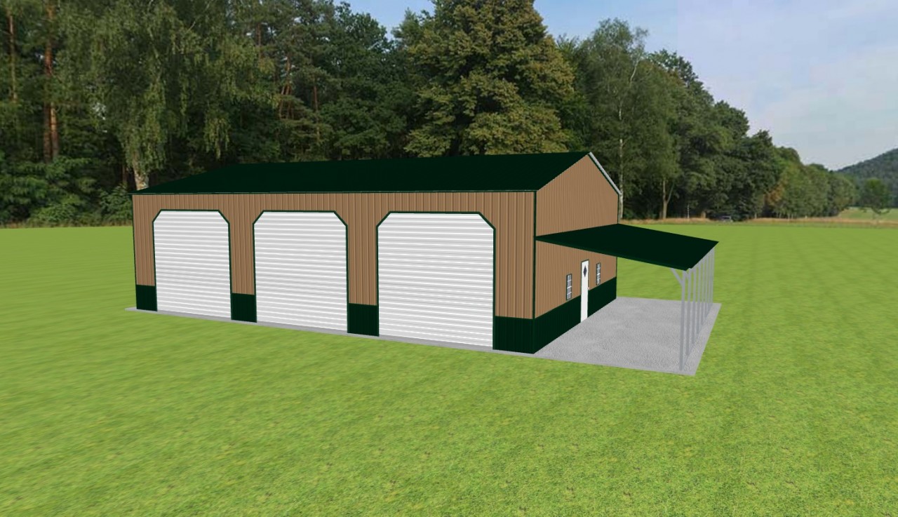 Garage with Lean To 34 x 50 x 14 — photo 1