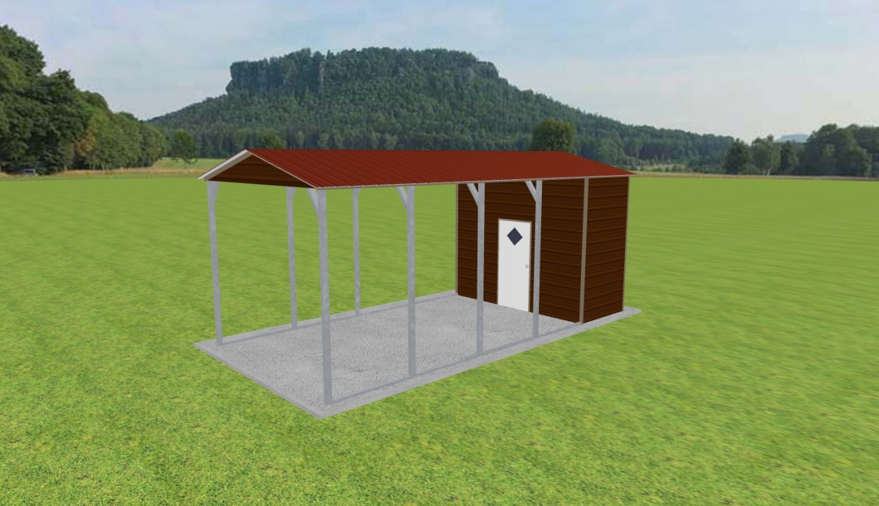 Carport with Storage 12 x 25 x 10 — photo 1