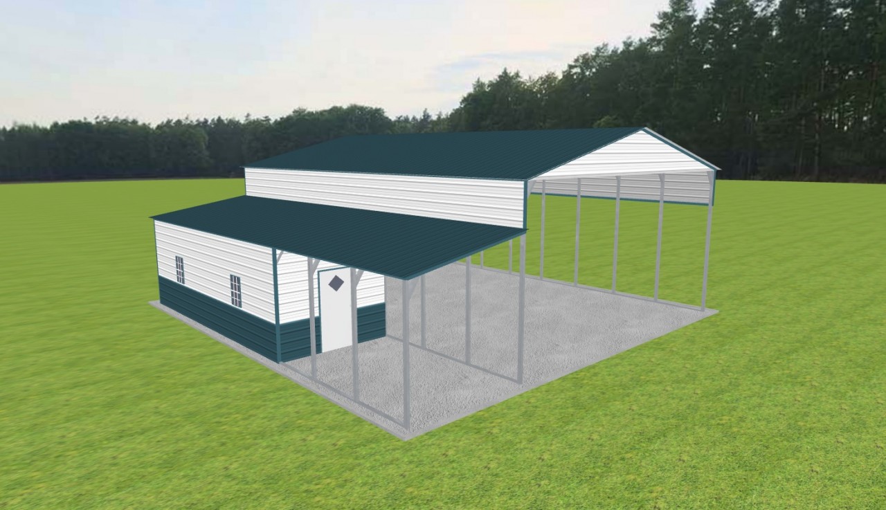 Carport with Storage 28 x 40 x 14 — photo 1