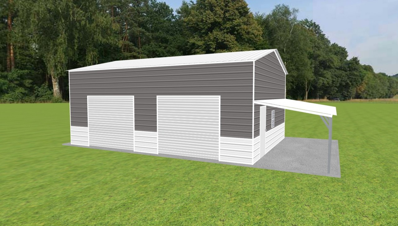 2 Car Garage with Lean To 22 x 30 x 12 — photo 1