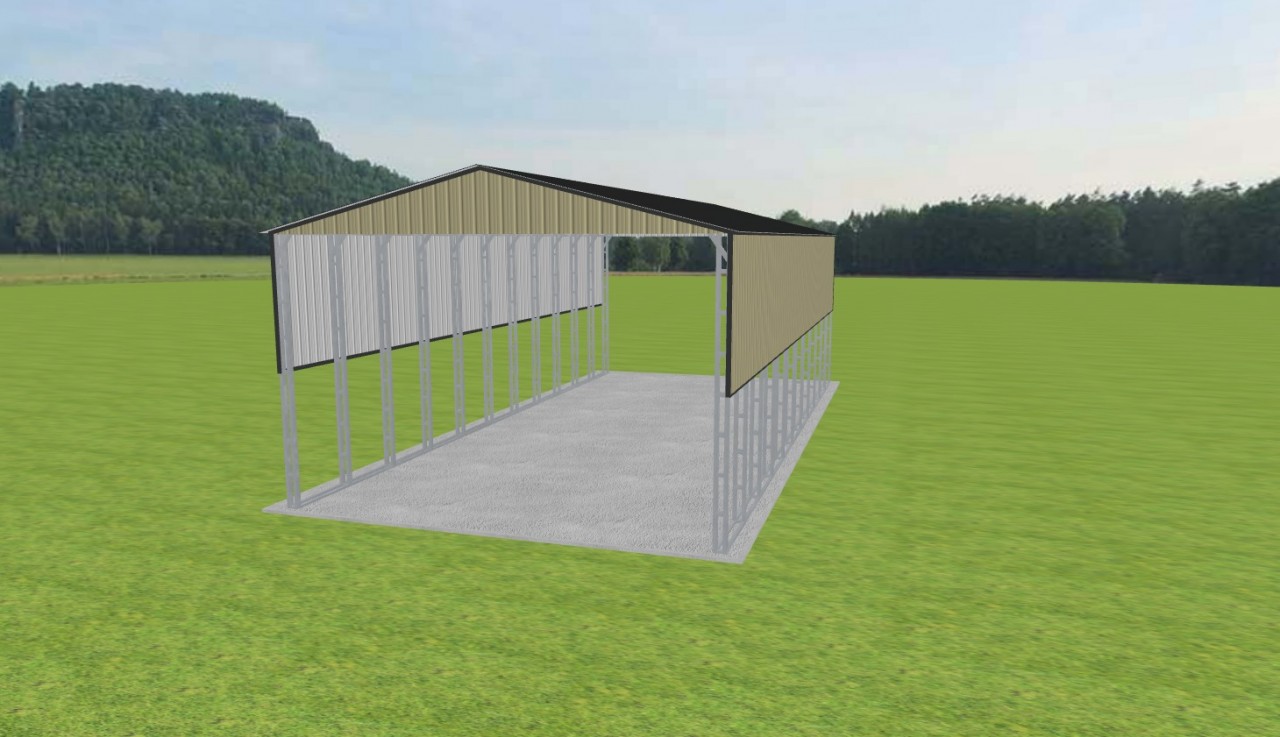 RV Carports 26 x 55 x 16, 26' x 55' x 16' metal rv cover