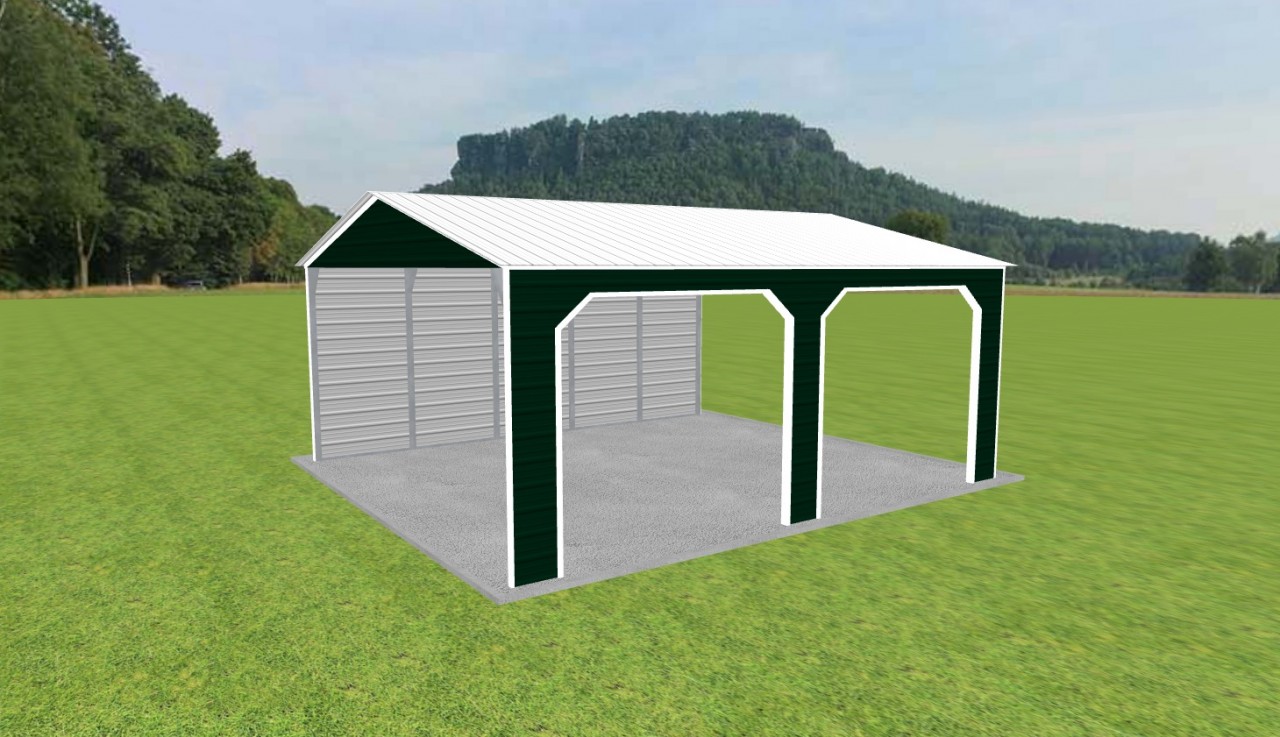 2 Car Carport 22 x 25 x 10 — photo 1