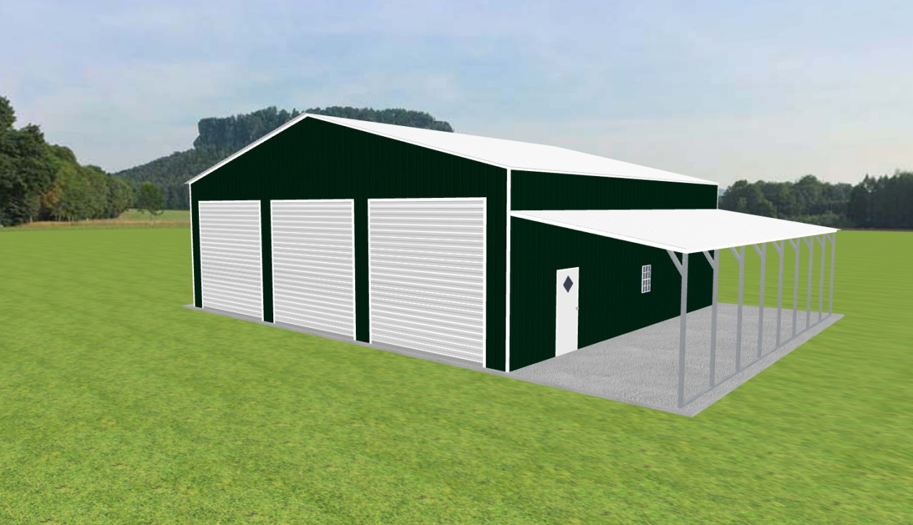 Garage with Lean To 44 x 40 x 14 — photo 1