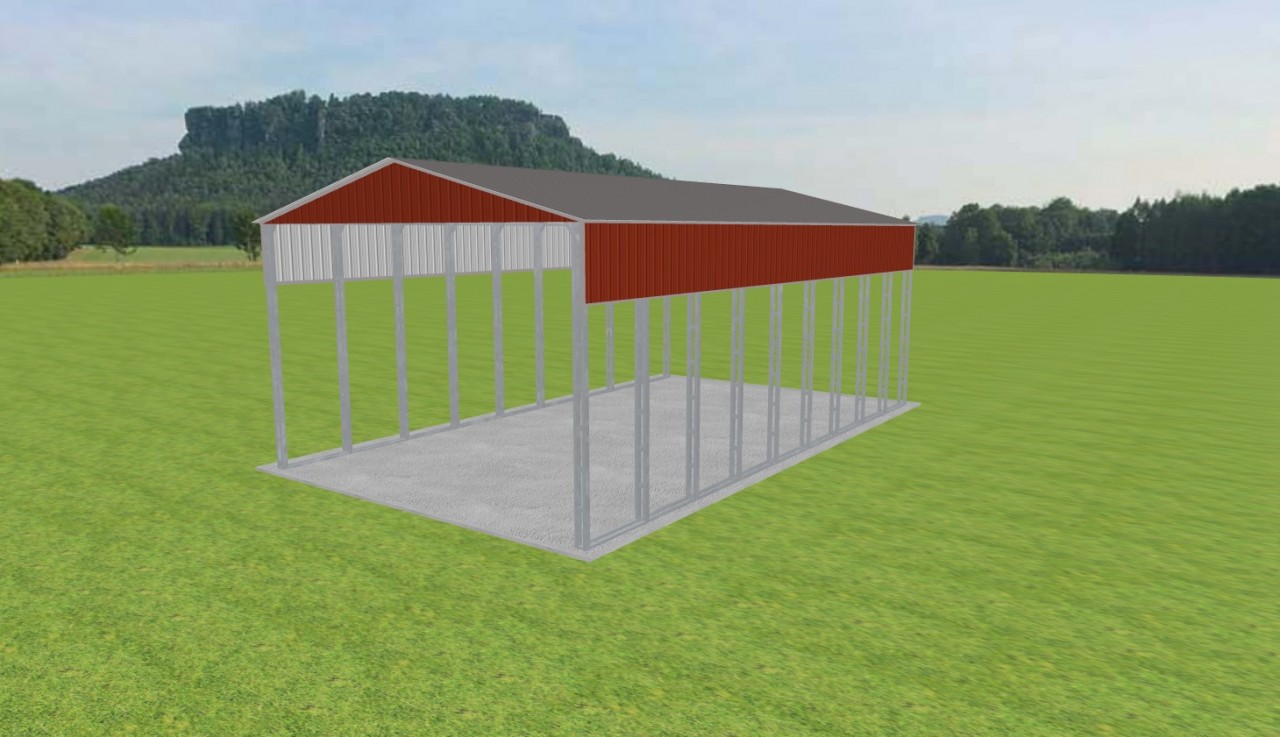 RV Carports 26 x 45 x 16, 26' x 45' x 16' metal rv cover