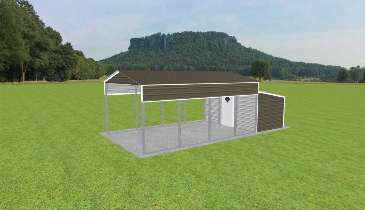 Carport with Storage 14 x 22 x 9 — photo 1