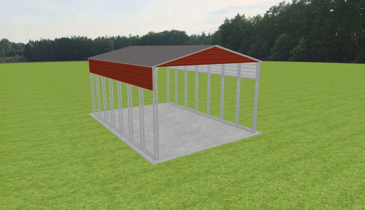 2 Car Carport 24 x 35 x 15 — photo 1