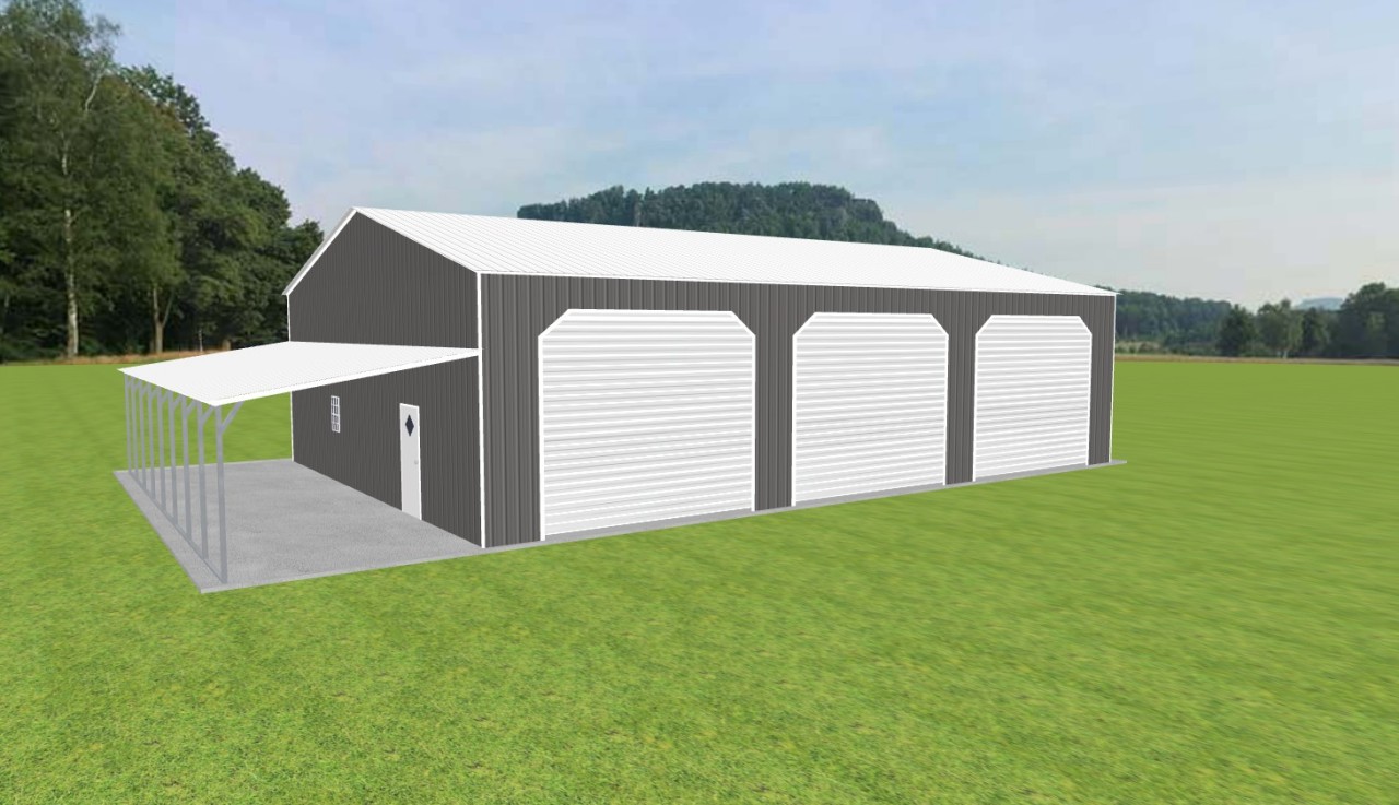 Garage with Lean To 40 x 55 x 14 — photo 1