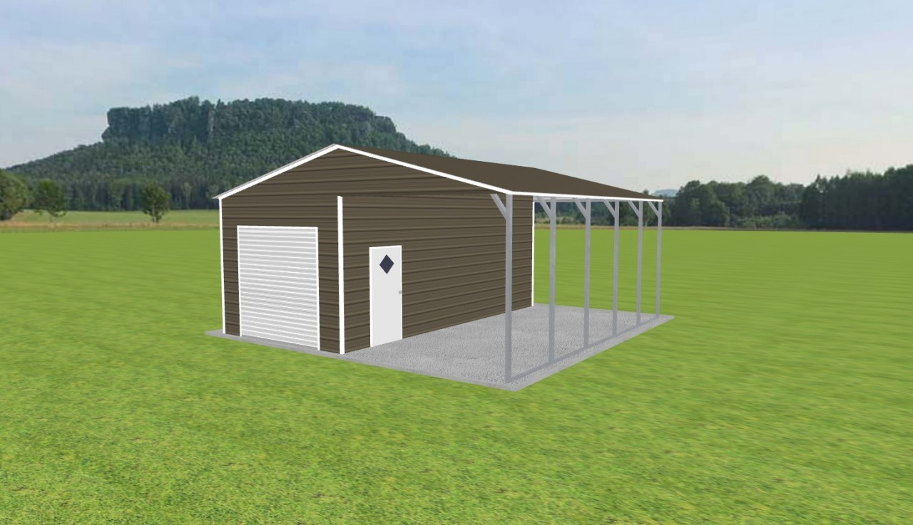 Carport with Storage 24 x 25 x 10 — photo 1
