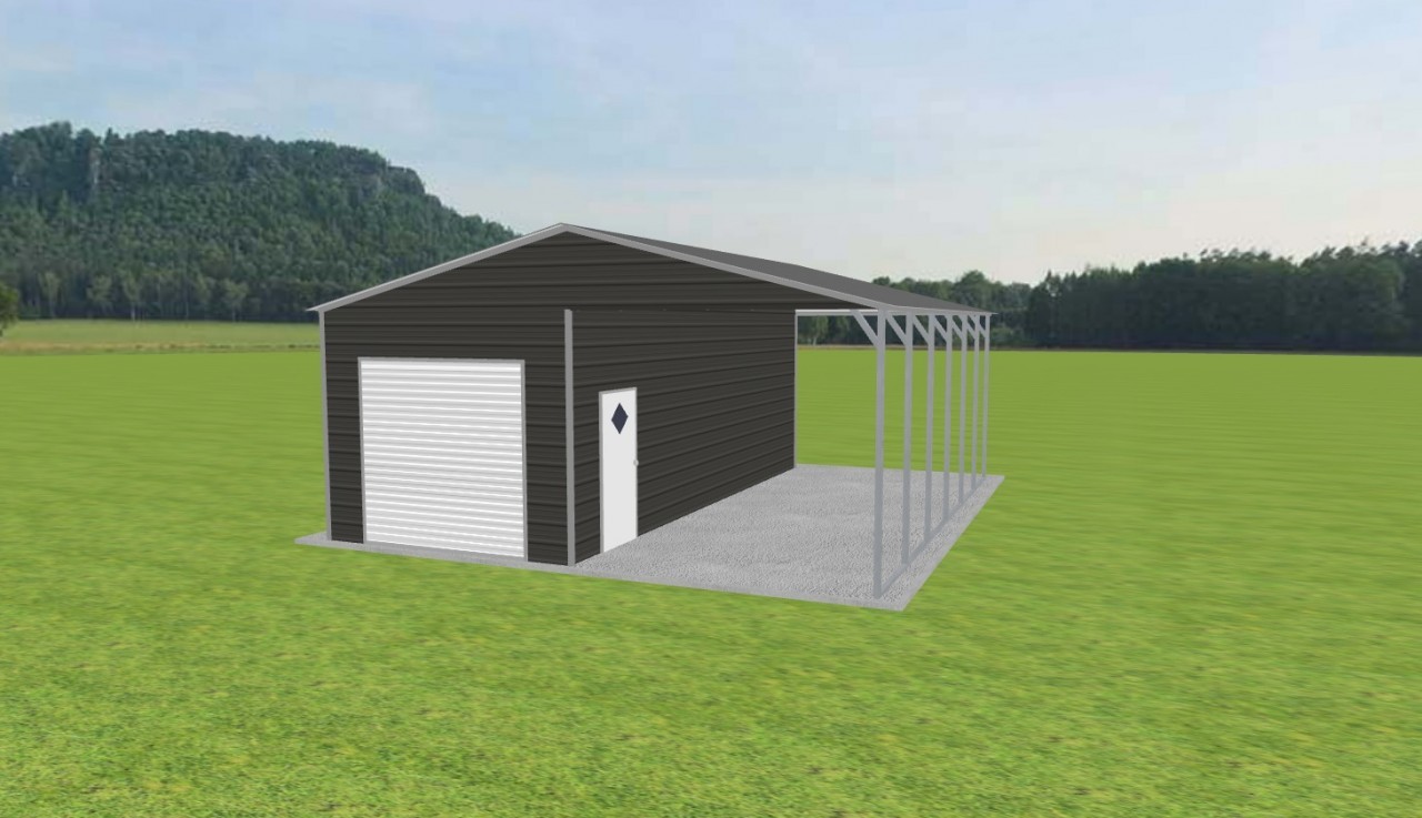 Carport with Storage 24 x 28 x 10 — photo 1