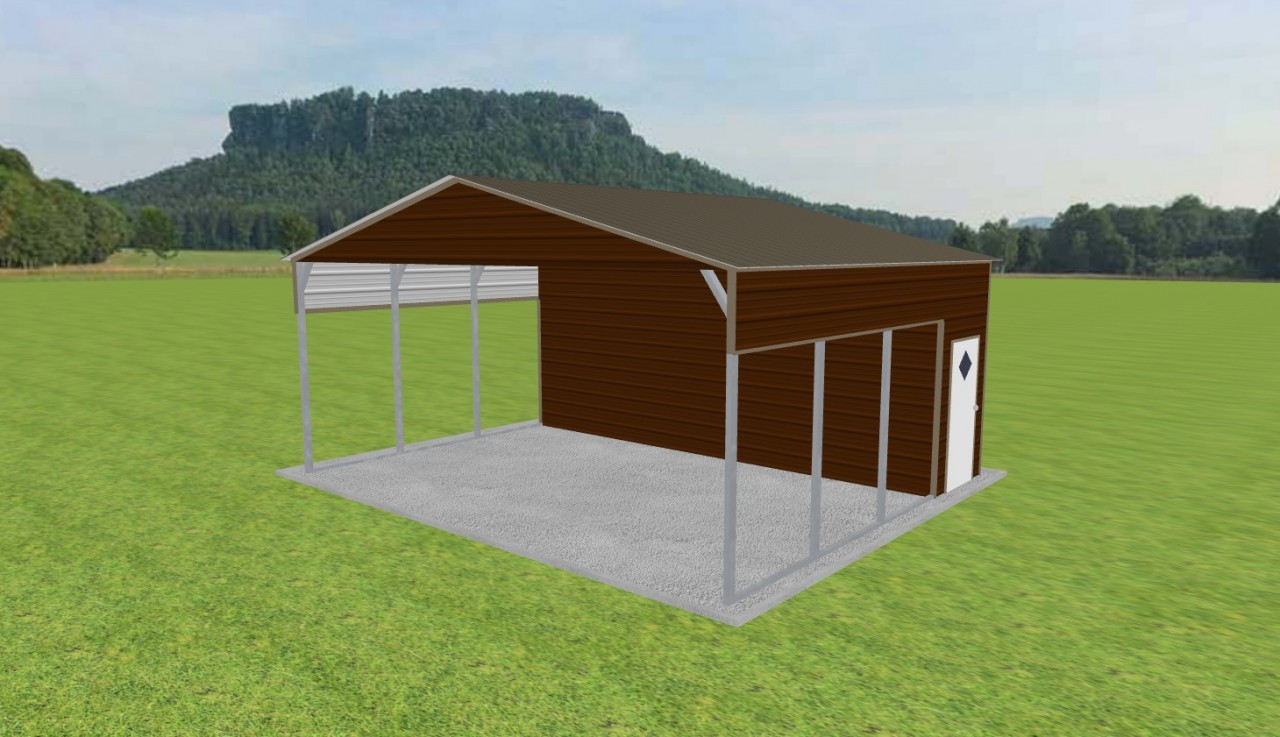 Carport with Storage 24 x 20 x 10 — photo 1