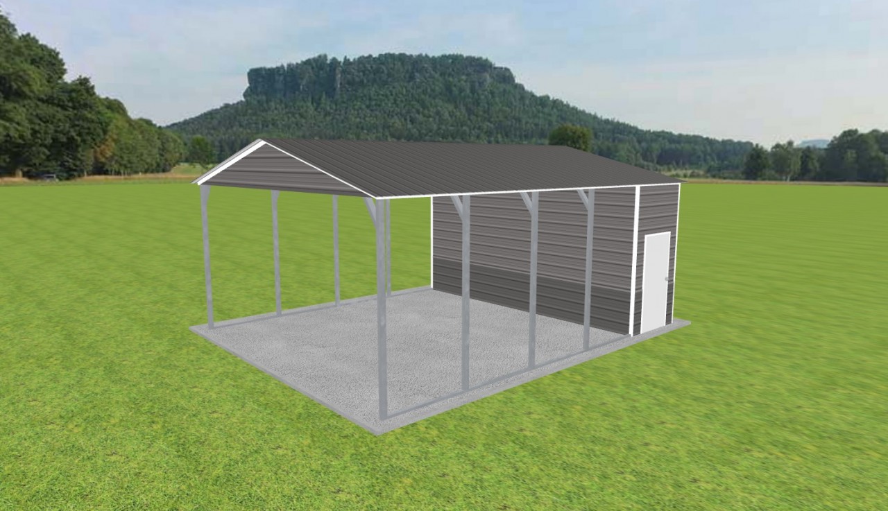 Carport with Storage 20 x 25 x 10 — photo 1