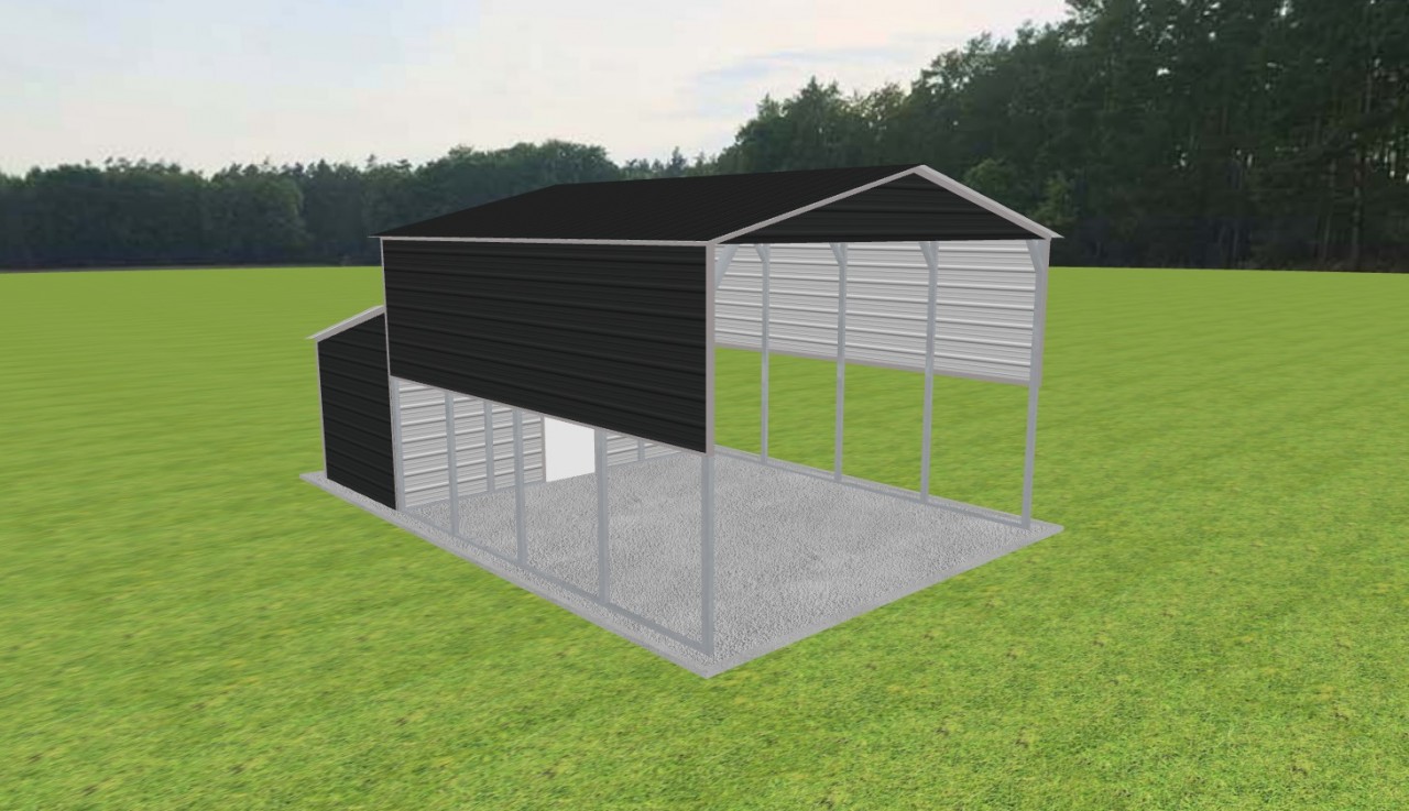 Carport with Storage 18 x 20 x 12 — photo 1