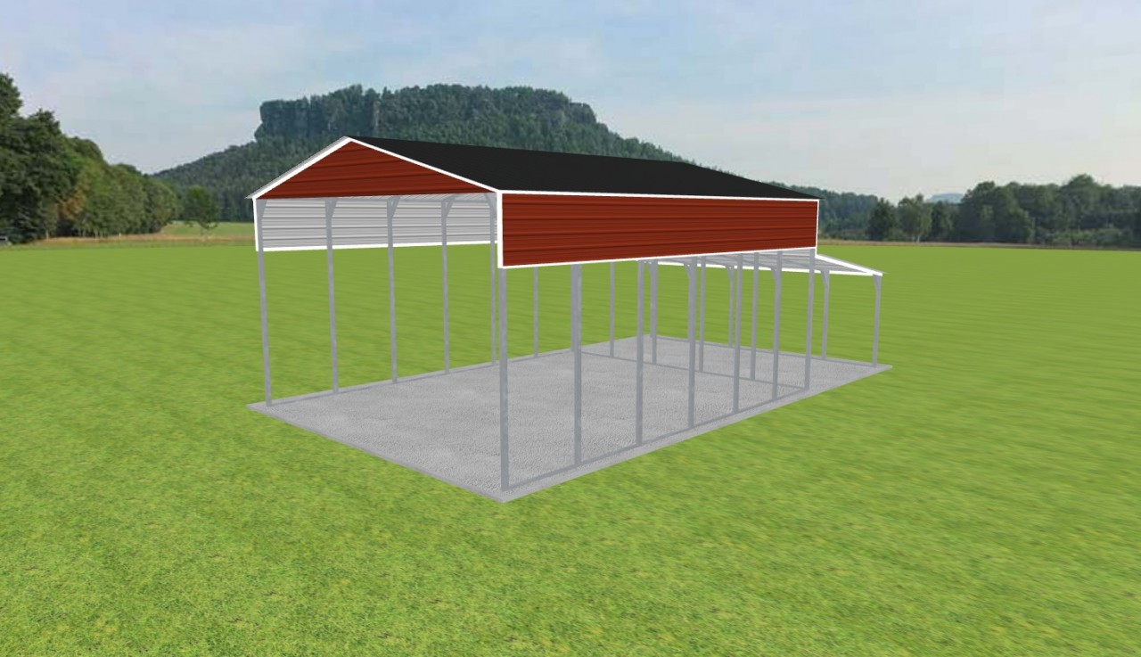 2 Car Carport 24 x 30 x 14 — photo 1