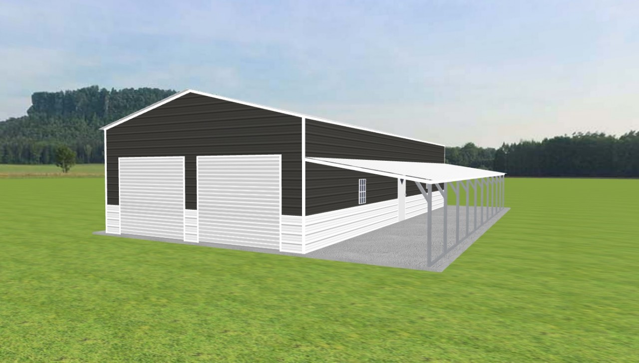 Garage with Lean To 24 x 50 x 11 — photo 1