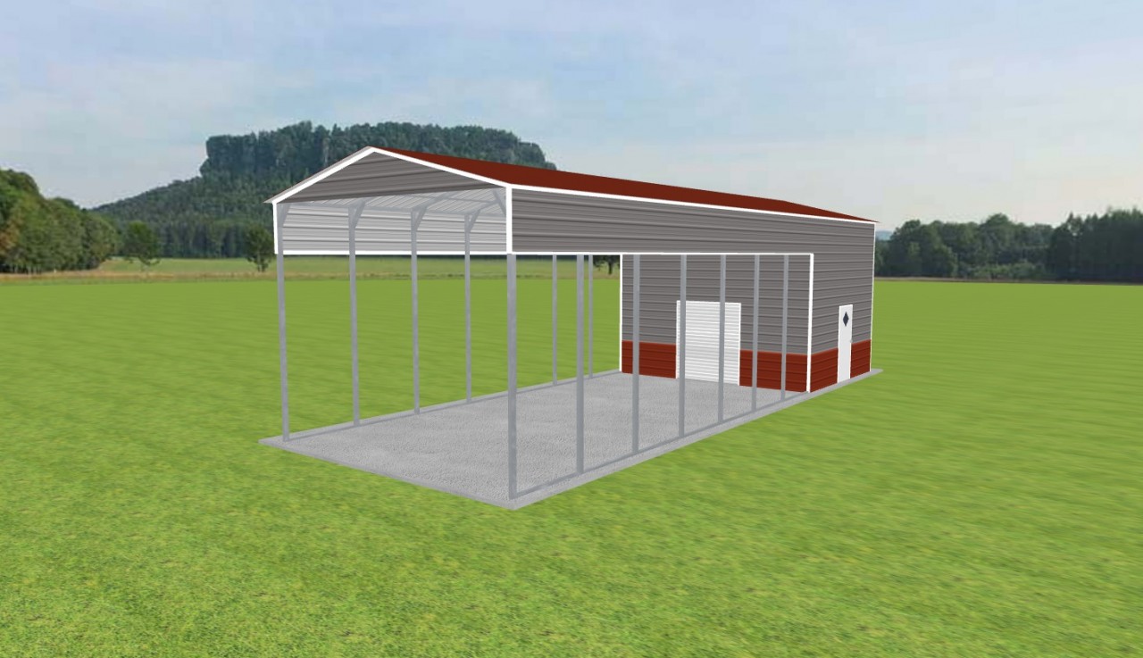 Carport with Storage 18 x 50 x 14 — photo 1