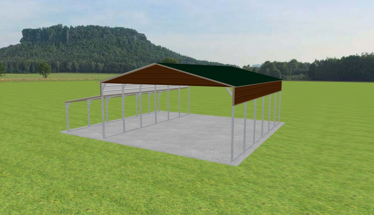 2 Car Carport 24 x 30 x 10 — photo 1