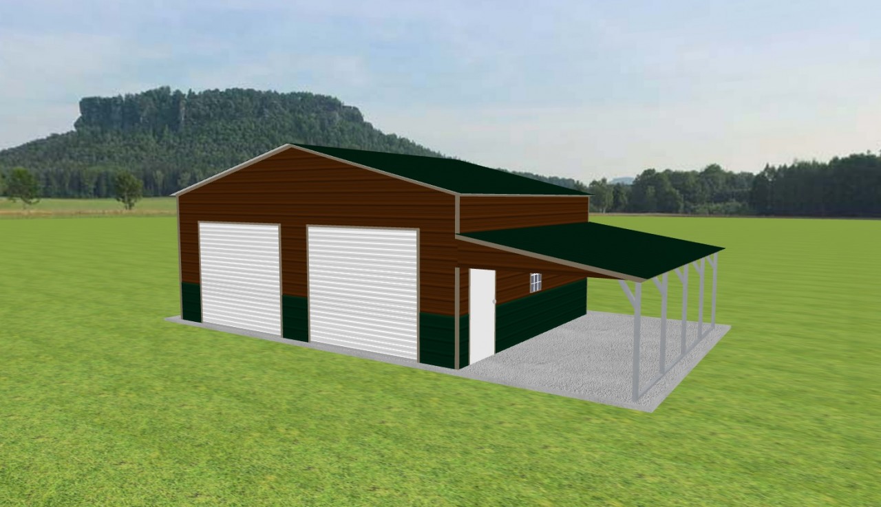 Garage with Lean To 26 x 20 x 10 — photo 1