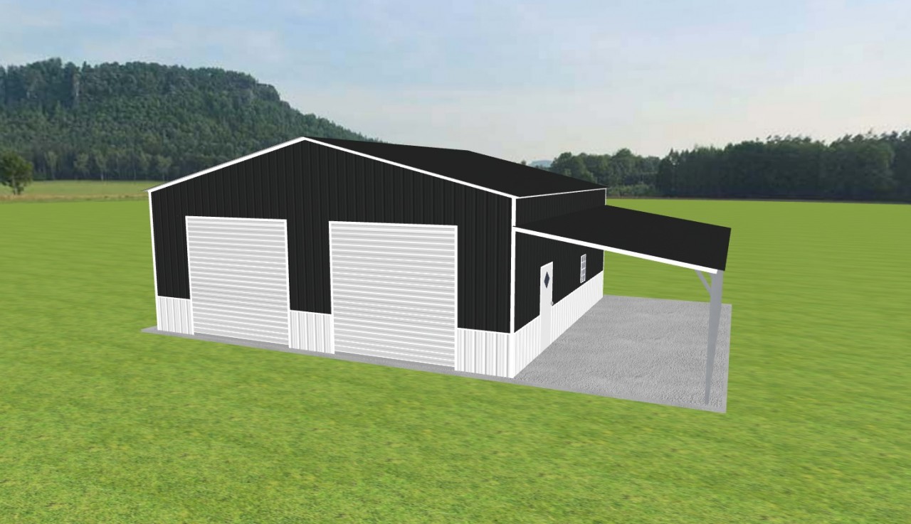 Garage with Lean To 32 x 30 x 12 — photo 1