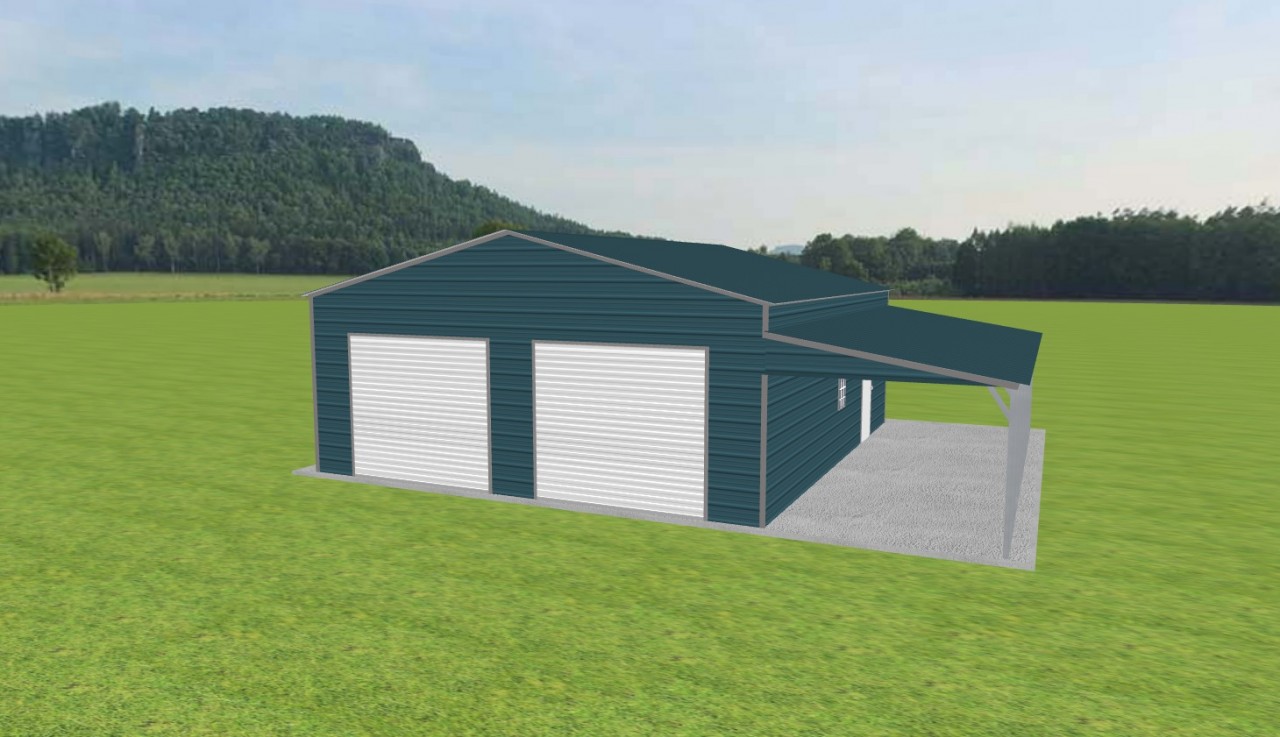Garage with Lean To 26 x 30 x 10 — photo 1