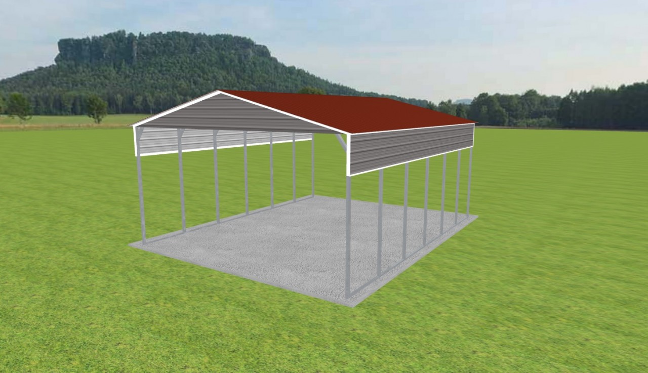 2 Car Carport 24 x 30 x 12 — photo 1