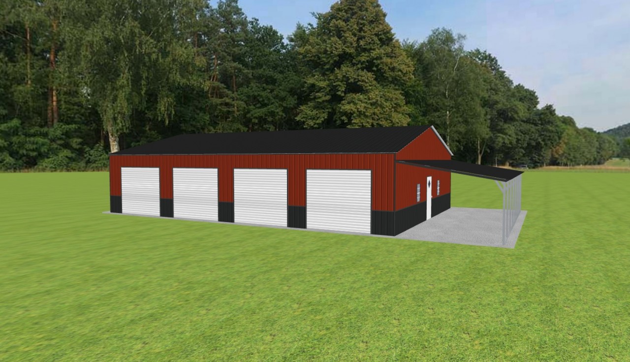 Garage with Lean To 34 x 50 x 10 — photo 1