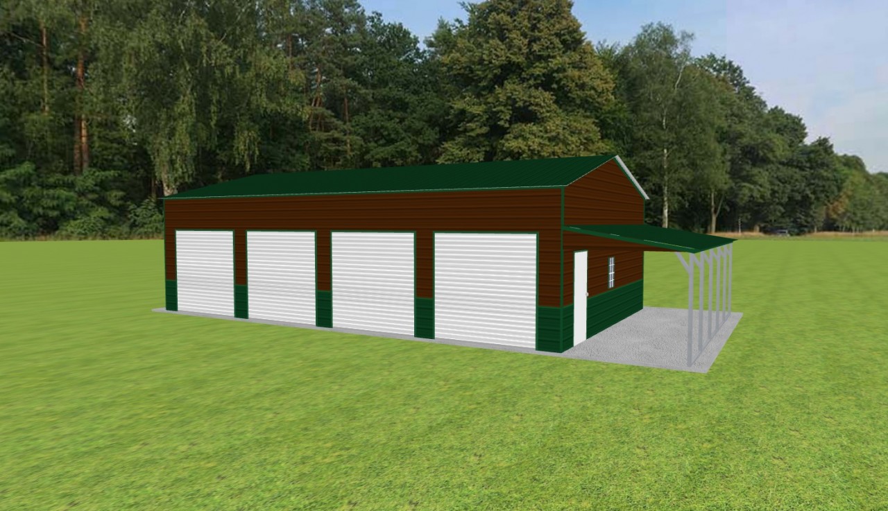 Garage with Lean To 24 x 40 x 11 — photo 1
