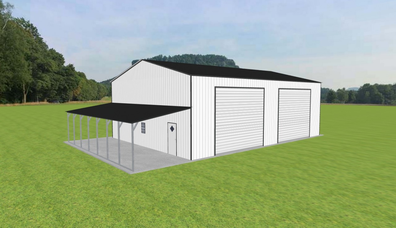 Garage with Lean To 36 x 50 x 16 — photo 1