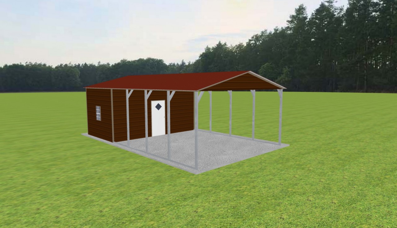 Carport with Storage 18 x 30 x 9 — photo 1