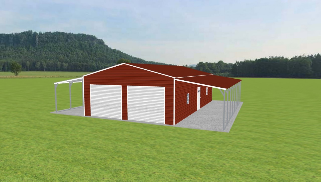 Garage with Lean To 24 x 40 x 10 — photo 1