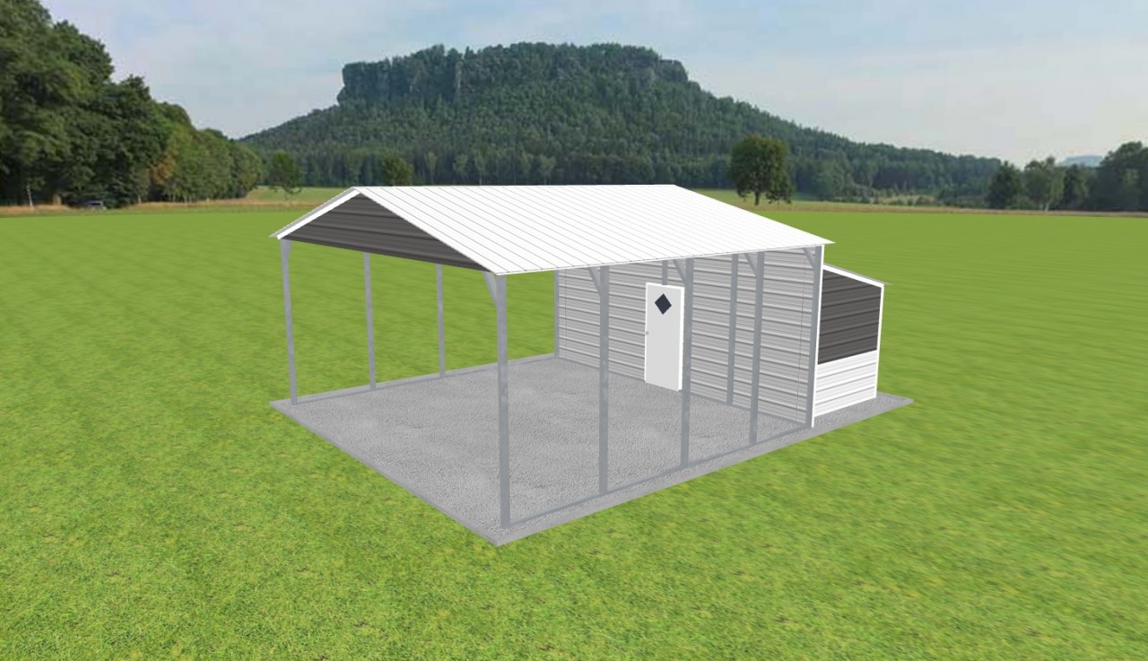 Carport with Storage 22 x 20 x 10 — photo 1