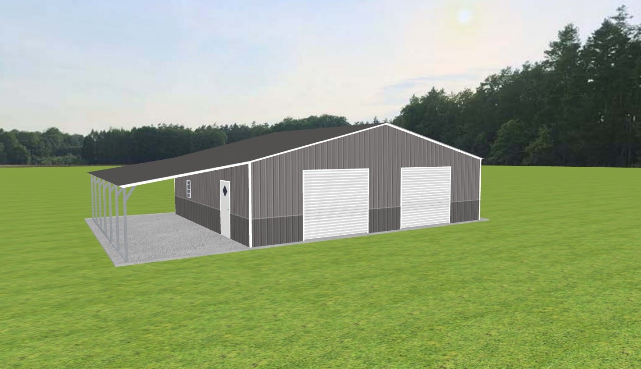 Garage with Lean To 36 x 30 x 9 — photo 1