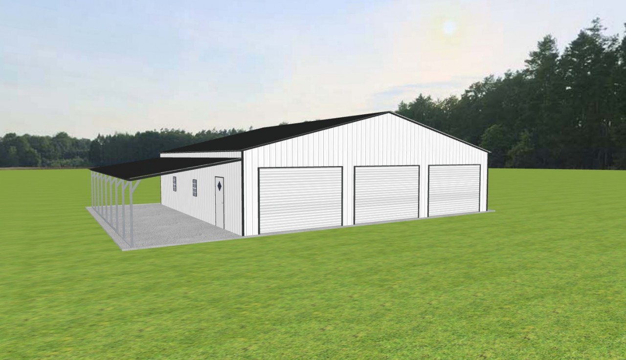 Garage with Lean To 44 x 40 x 10 — photo 1