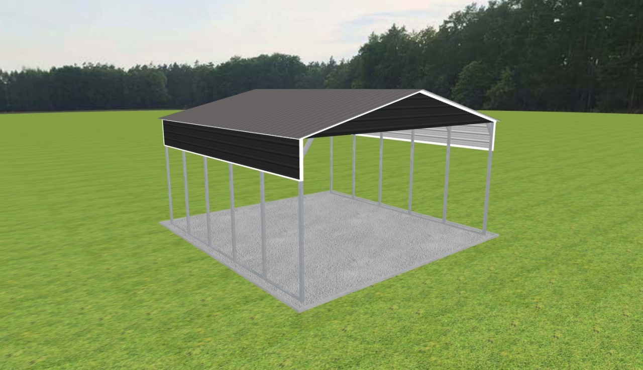 2 Car Carport 24 x 25 x 12 — photo 1