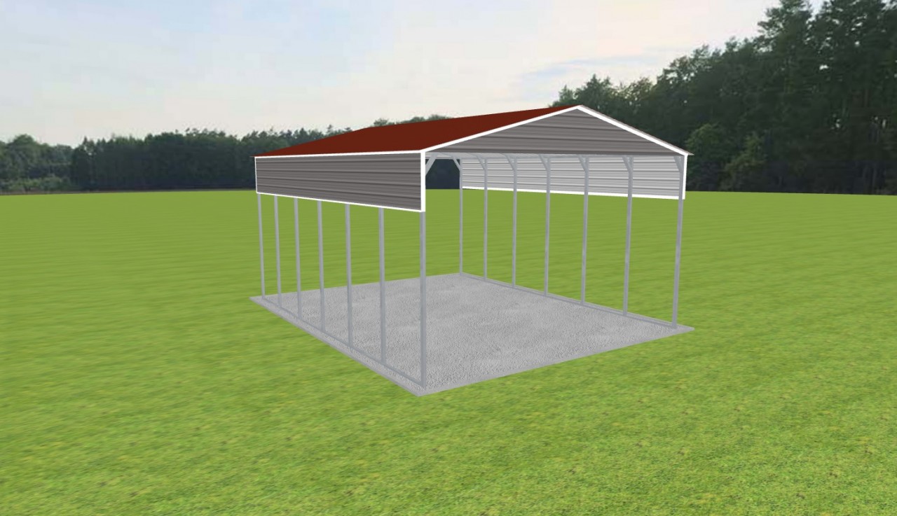 2 Car Carport 24 x 30 x 14 — photo 1