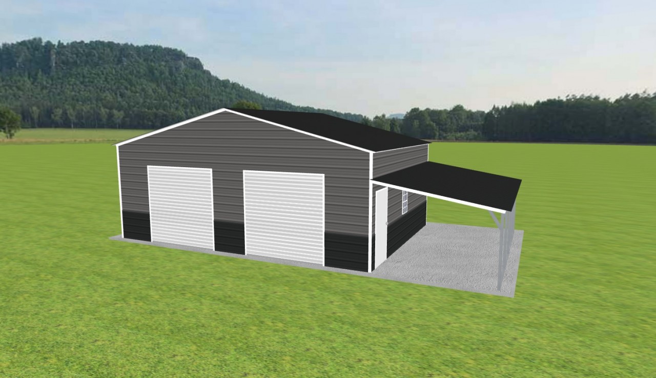 Garage with Lean To 28 x 20 x 10 — photo 1