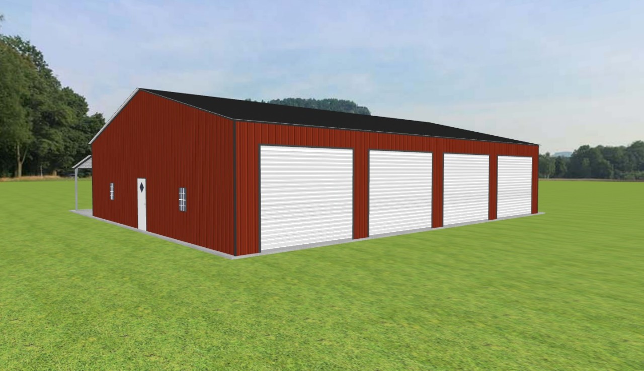 Garage with Lean To 46 x 60 x 12 — photo 1