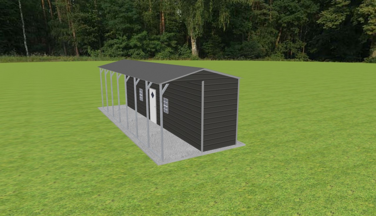 Carport with Storage 12 x 35 x 10 — photo 1