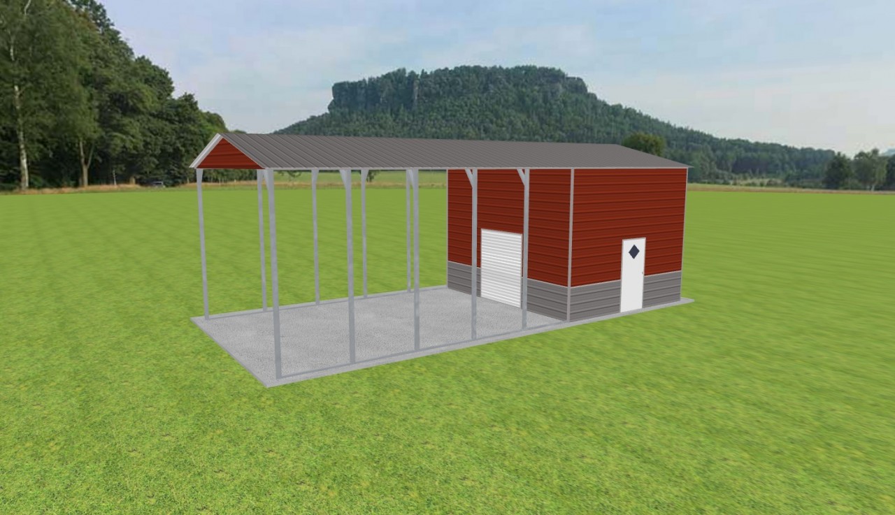 Carport with Storage 18 x 40 x 13 — photo 1