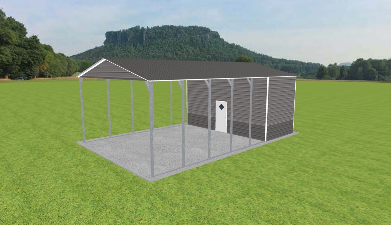 Carport with Storage 22 x 35 x 12 — photo 1