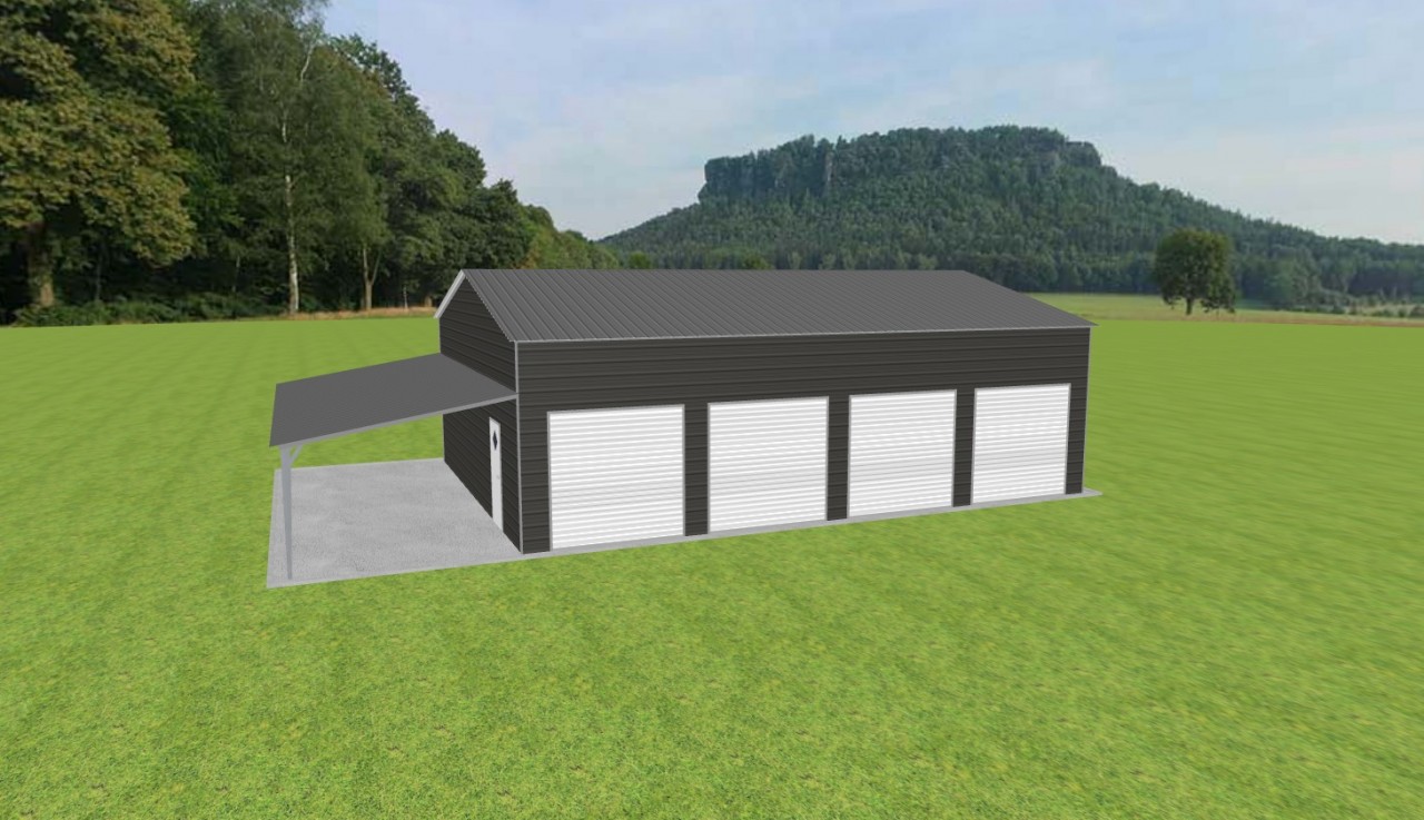 Garage with Lean To 30 x 40 x 12 — photo 1