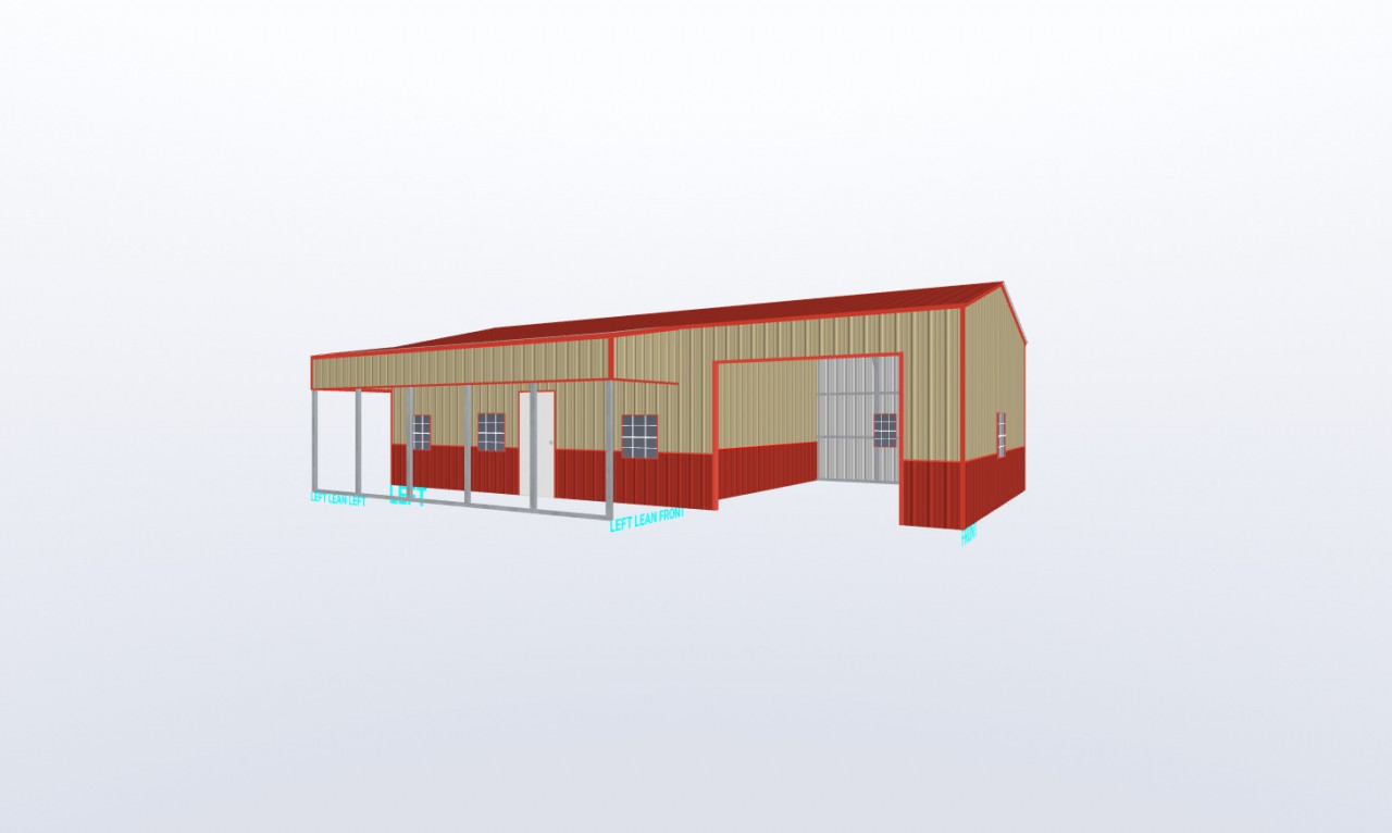 Barn 20 x 40 x 10, 20' x 40' x 10' metal barn