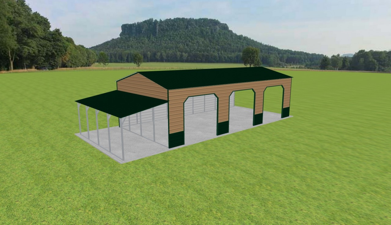 3 Car Carport 22 x 45 x 12 — photo 1
