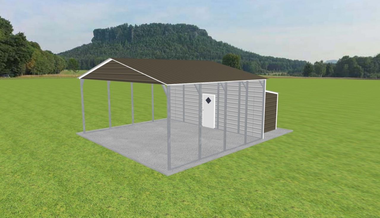 Carport with Storage 24 x 20 x 10 — photo 1