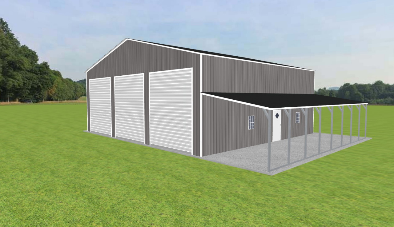 Garage with Lean To 44 x 40 x 16 — photo 1