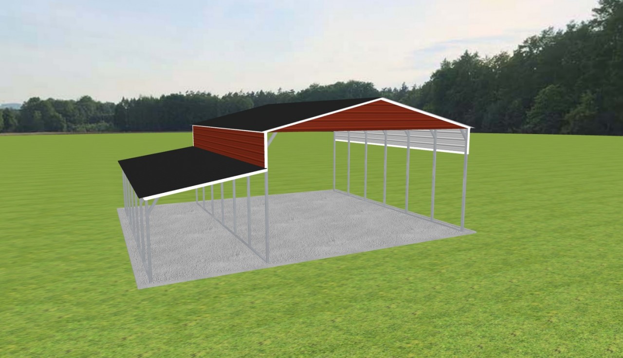 2 Car Carport 24 x 30 x 12 — photo 1